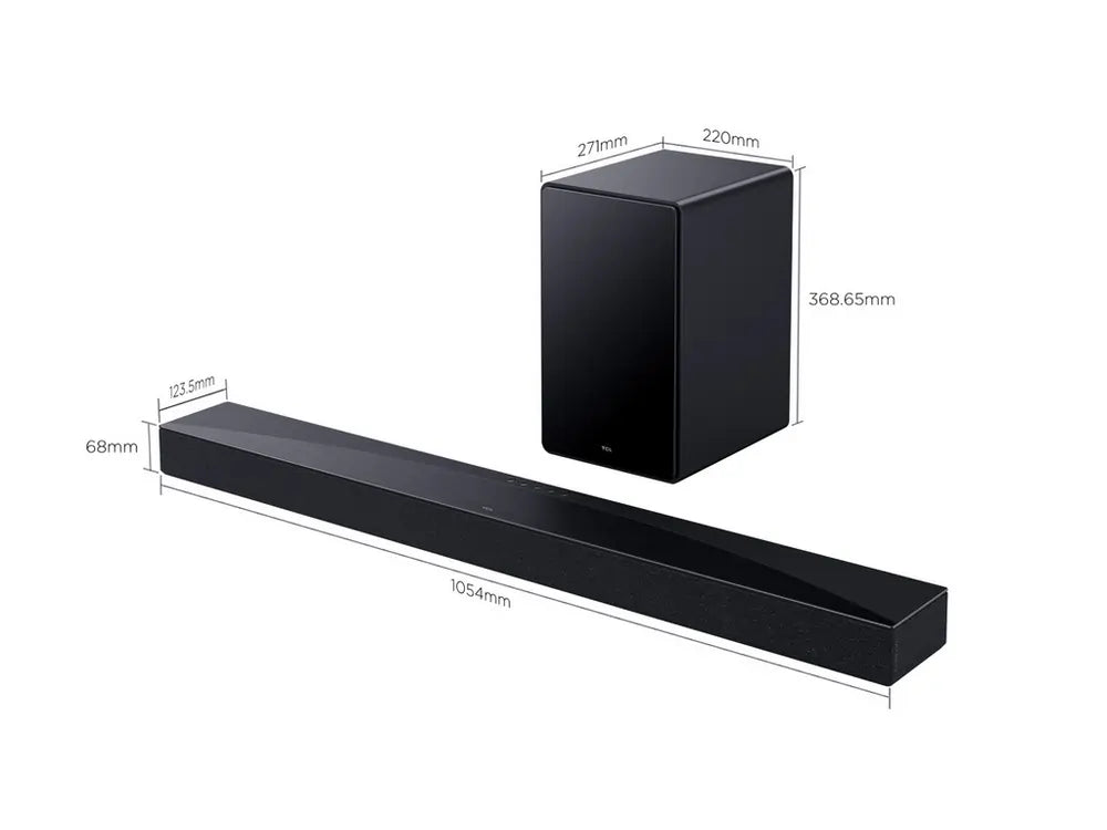TCL Q65H 5.1 Channel Soundbar With Dolby Atmos & Ray Danz Technologies, Black