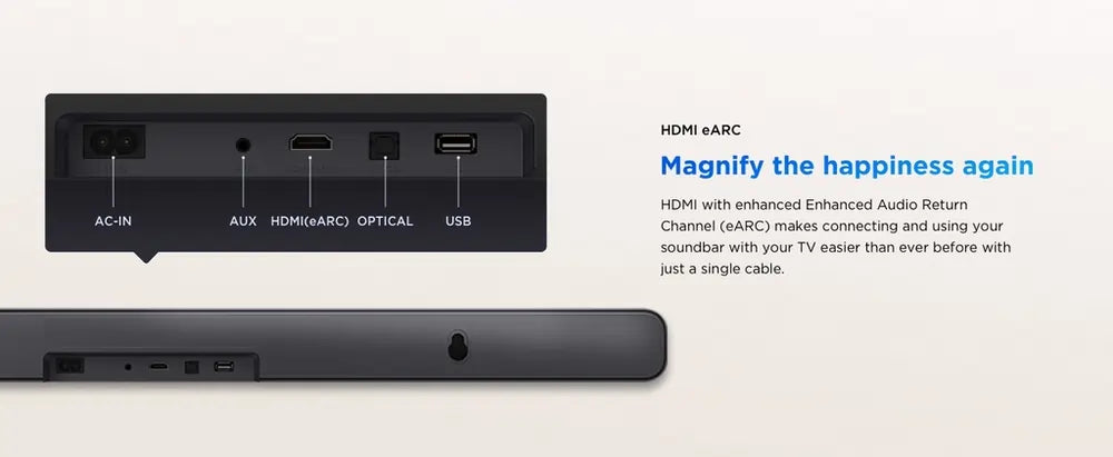 TCL S45H 2.0ch Pro All-in-One Deep Bass Soundbar, Dark Titanium