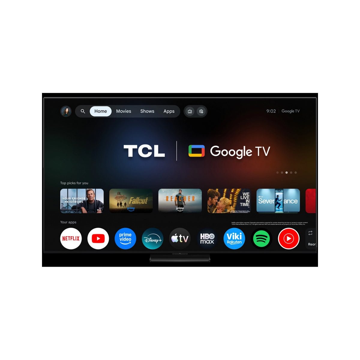 TCL 98A400U-UK 98" QD-MINI LED TV - Black