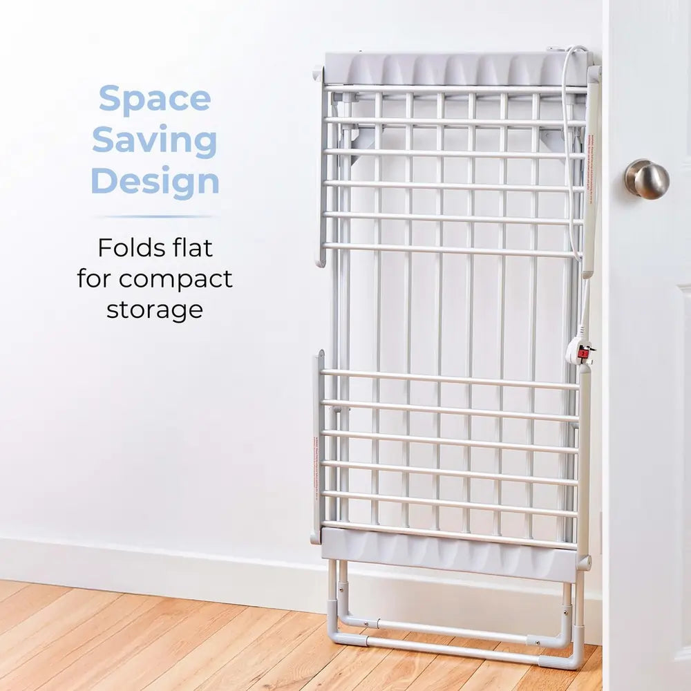 Tower T25003 Heated Winged Clothes Dryer/Airer with Cover, Silver