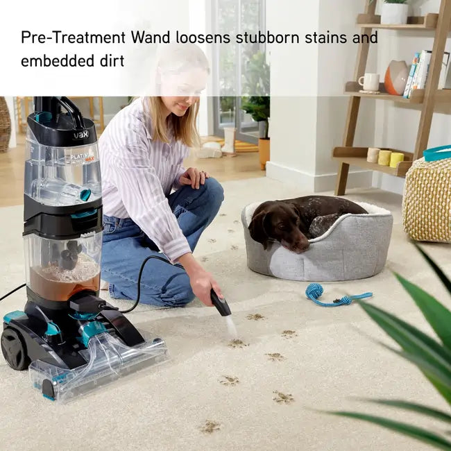 Vax CDCWPMXP Platinum Power Max Pet-Design Carpet Vaccum Cleaner, Black & Teal