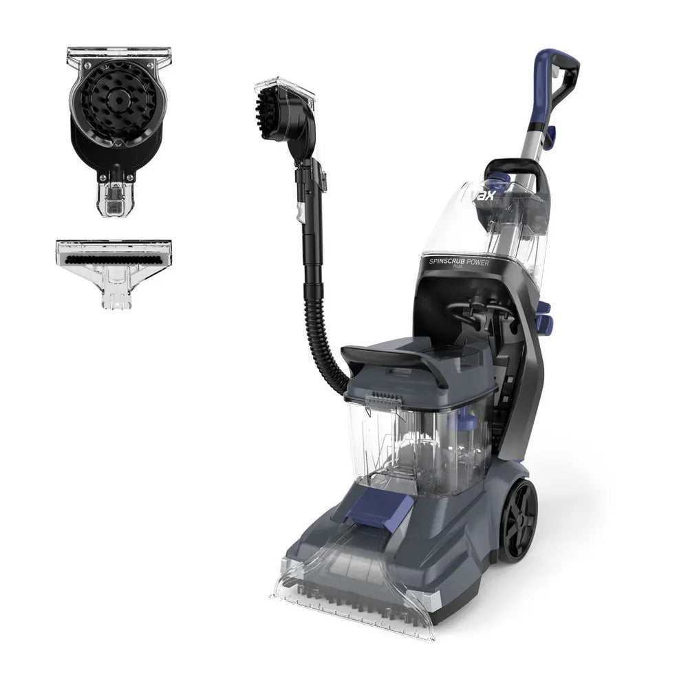 Vax CDCWSSXA SpinScrub Power Plus Carpet Cleaner, Grey/Navy Blue