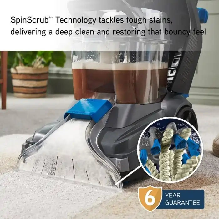 Vax CDCWSSXS SpinScrub Power Carpet Washer, Grey/Tiger Blue