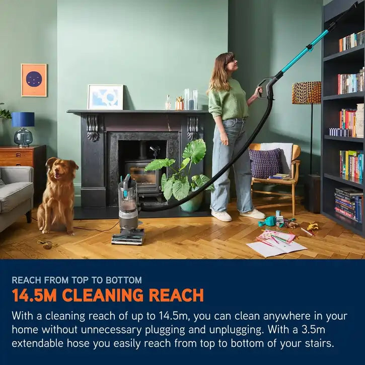 Vax CDUP-LORP LiftOut Reach Pet-Design Upright Vacuum Cleaner, Graphite/Teal