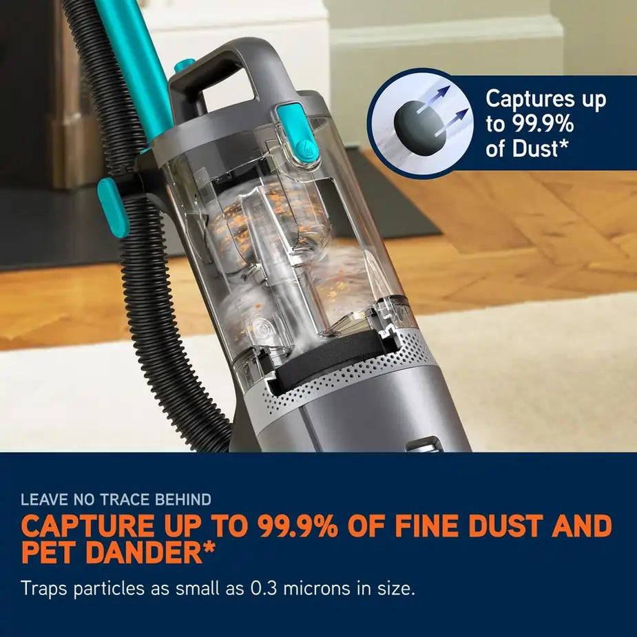 Vax CDUP-LORP LiftOut Reach Pet-Design Upright Vacuum Cleaner, Graphite/Teal
