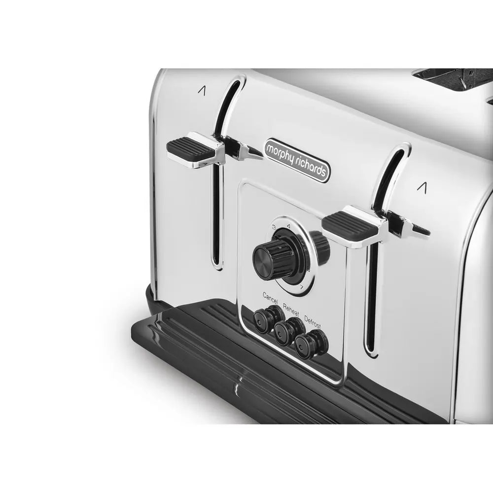Morphy Richards Venture 240130 4-Slice Toaster, Brushed Stainless Steel