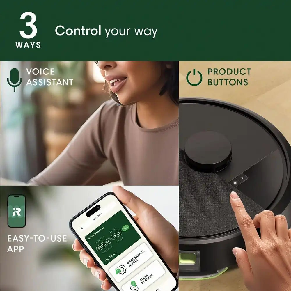 Irobot ROOMBA105C-PLUS Roomba® 105 Combo Robot + AutoEmpty Dock, Black