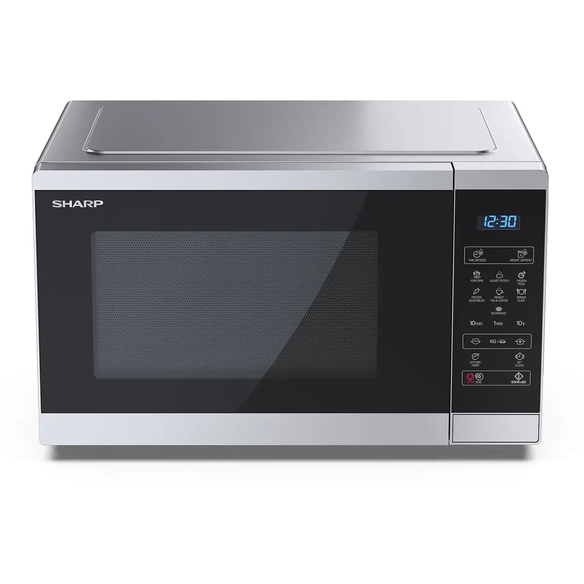 Sharp YCMS252AUS 900W 25 Litre Microwave Oven, Silver
