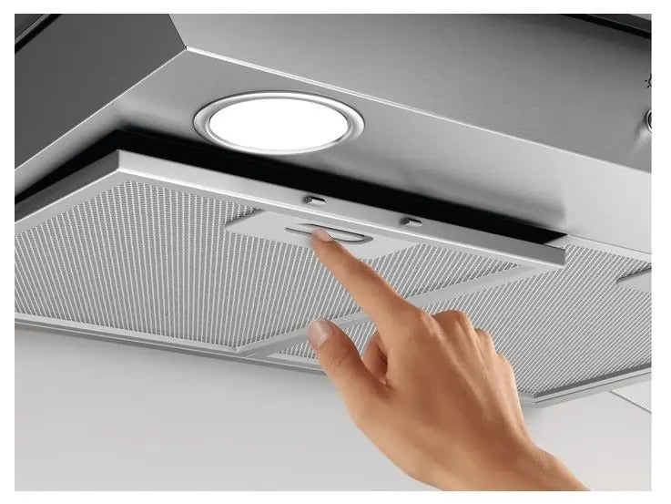 Zanussi ZFLX29A 90cm Curved Glass Chimney Hood, Stainless Steel