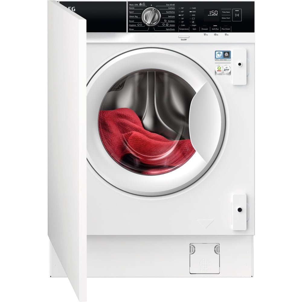 AEG LF7E7431BI Integrated Washing Machine, 7kg, 1400 Spin, White, B Rated | Atlantic Electrics