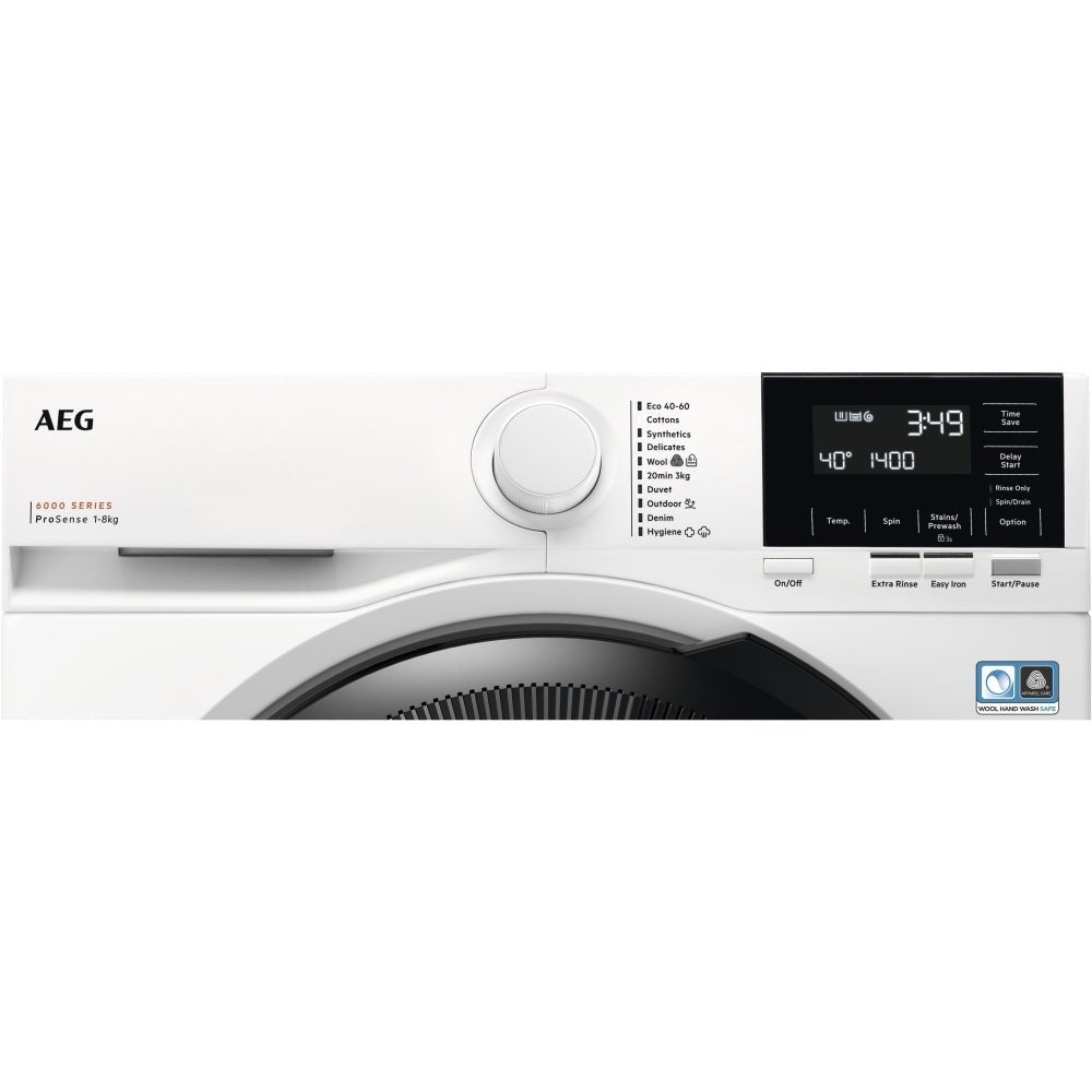AEG LFR61844B 8kg Washing Machine with 1400 rpm - White - A Rated | Atlantic Electrics
