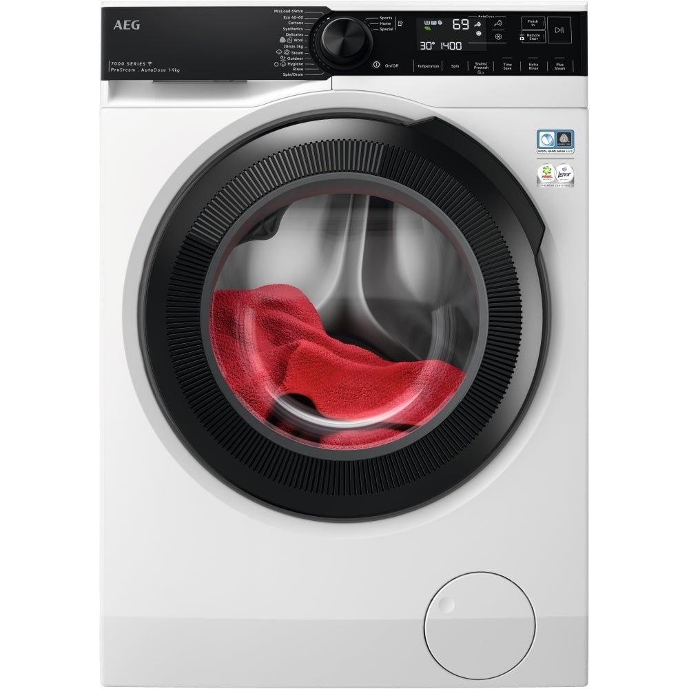AEG LFR74944AD Washing Machine, 9kg, 1400 Spin, White, A Rated | Atlantic Electrics