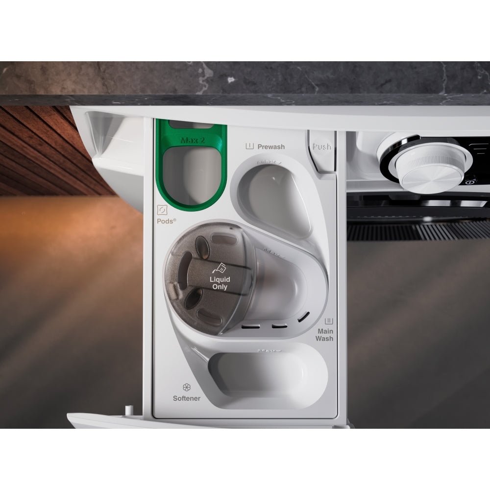 AEG LWR7596O5U Washer Dryer, 9kg, 1600 Spin, White | Atlantic Electrics