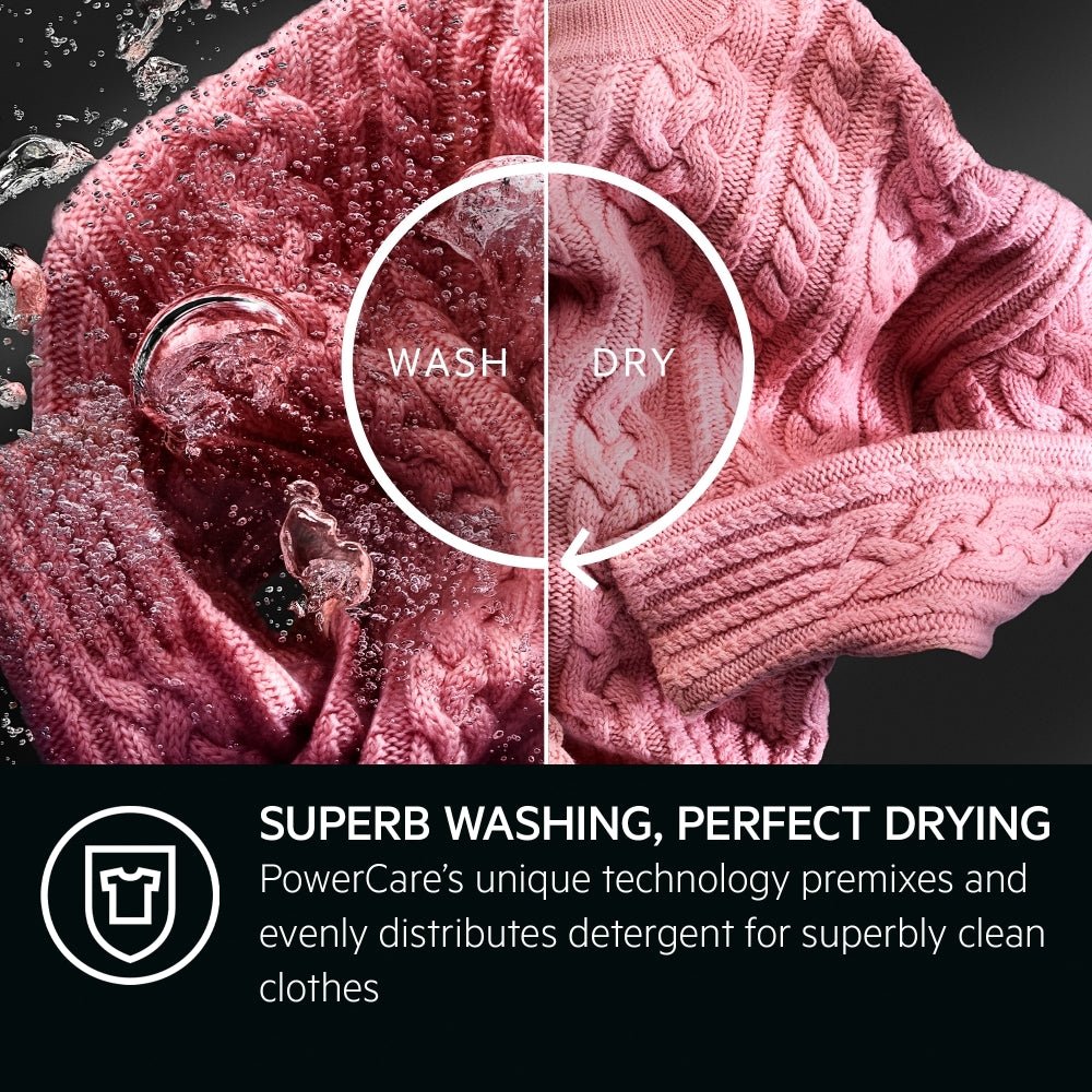 AEG LWR8516O5UD Washer Dryer, 10kg, 1600 Spin, White | Atlantic Electrics