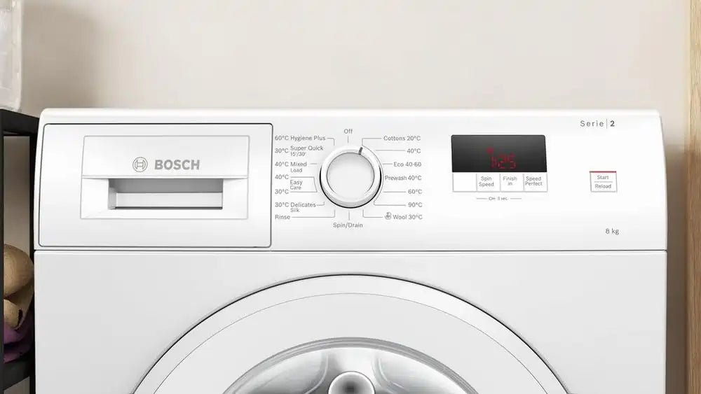 Bosch Serie 2 WGE03408GB 8kg 1400 Spin Washing Machine - White | Atlantic Electrics