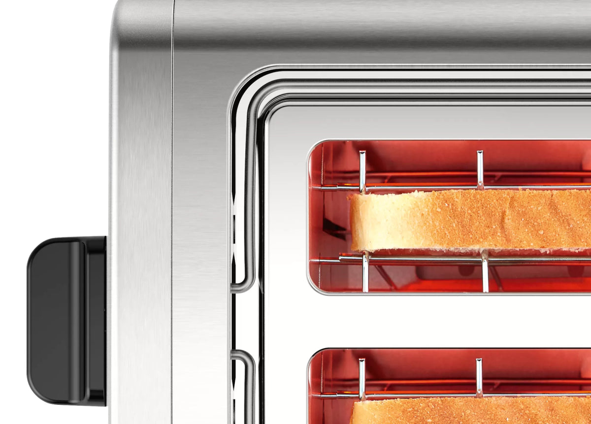 Bosch TAT3P420GB 2 Slot Toaster with variable controls - Silver & Black | Atlantic Electrics