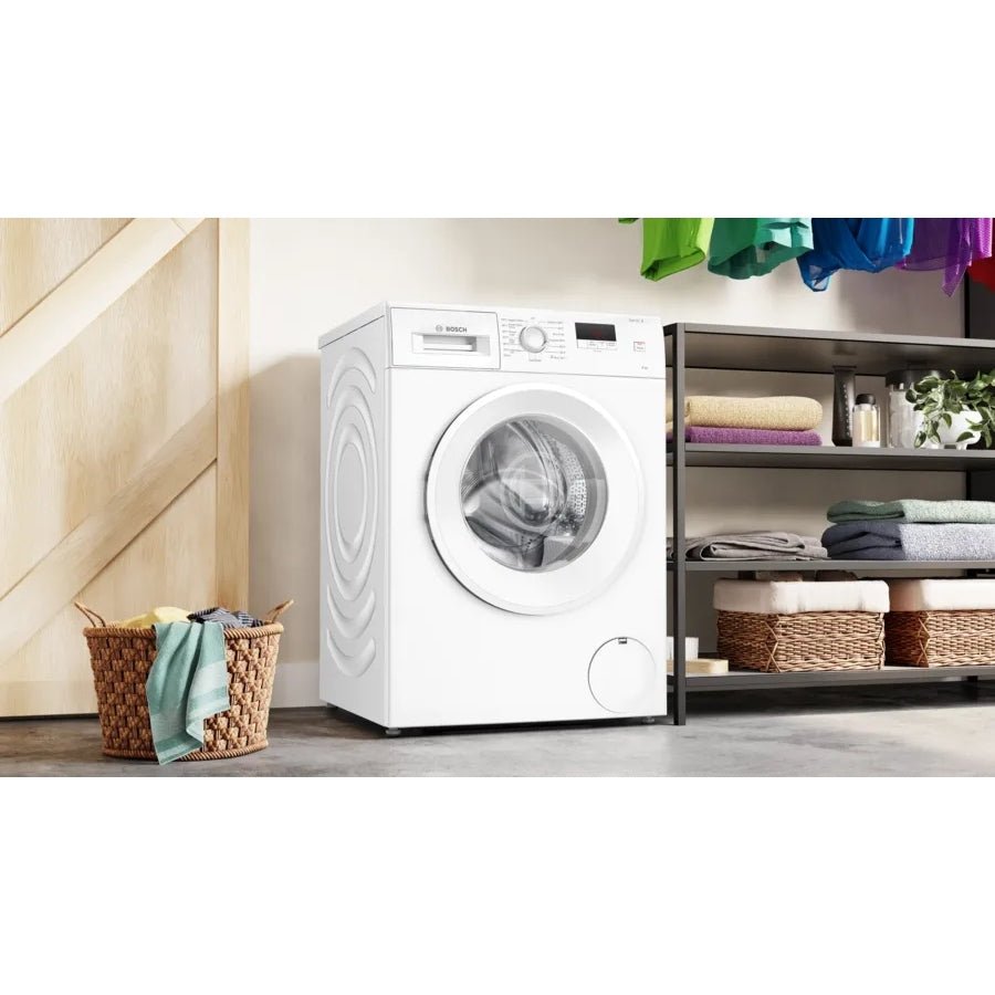Bosch WGE03408GB Series 2 Washing Machine, 8kg, 1400 Spin, White, A Rated | Atlantic Electrics