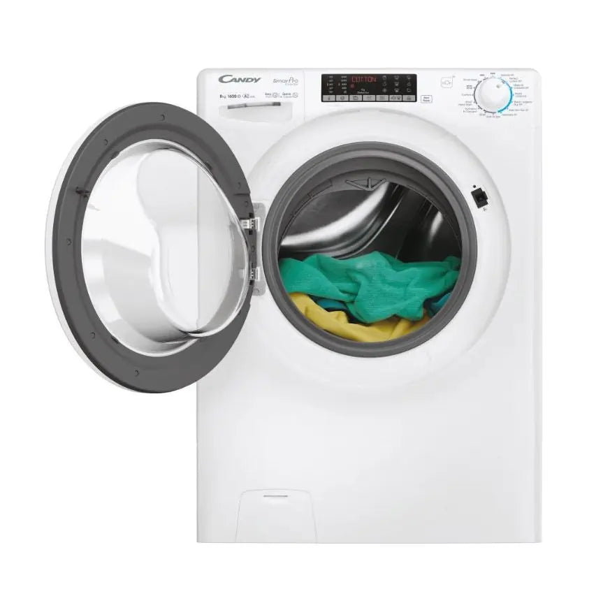 Candy CSO 686TWM6-80 Smart Pro Inverter 8kg 1600 Spin Washing Machine, White