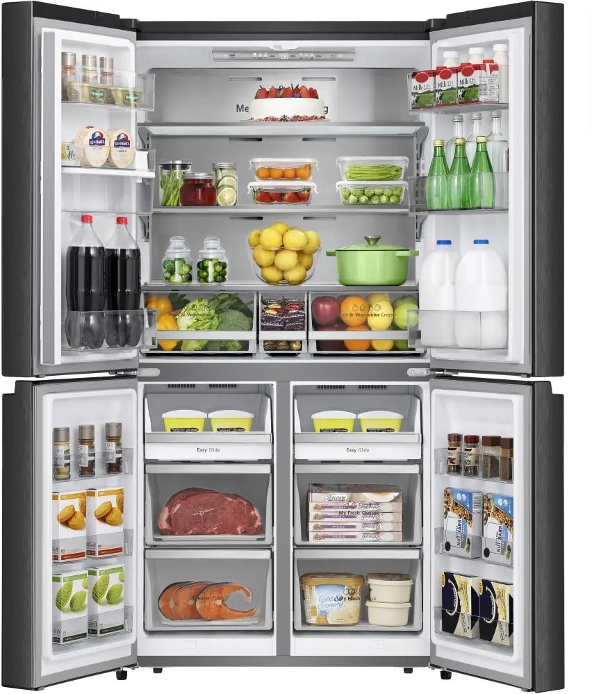 Hisense RQ758N4SWFE Non-Plumbed American Fridge Freezer, Black | Atlantic Electrics