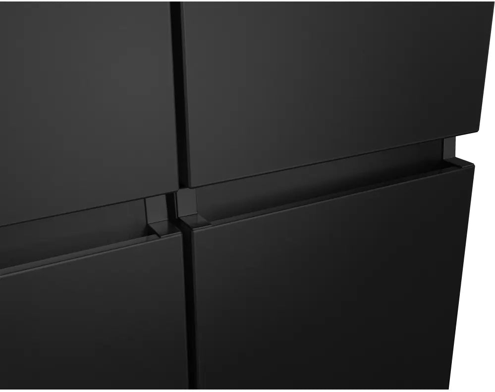 Hisense RQ758N4SWFE Non-Plumbed American Fridge Freezer, Black | Atlantic Electrics
