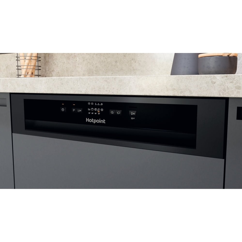 Hotpoint H3BL626BUK Semi Integrated Dishwasher, 14 Place Settings | Atlantic Electrics