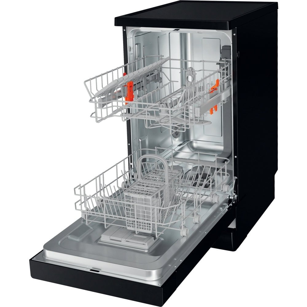 Hotpoint HF9E1B19BUK Slimline Freestanding Dishwasher - Black | Atlantic Electrics