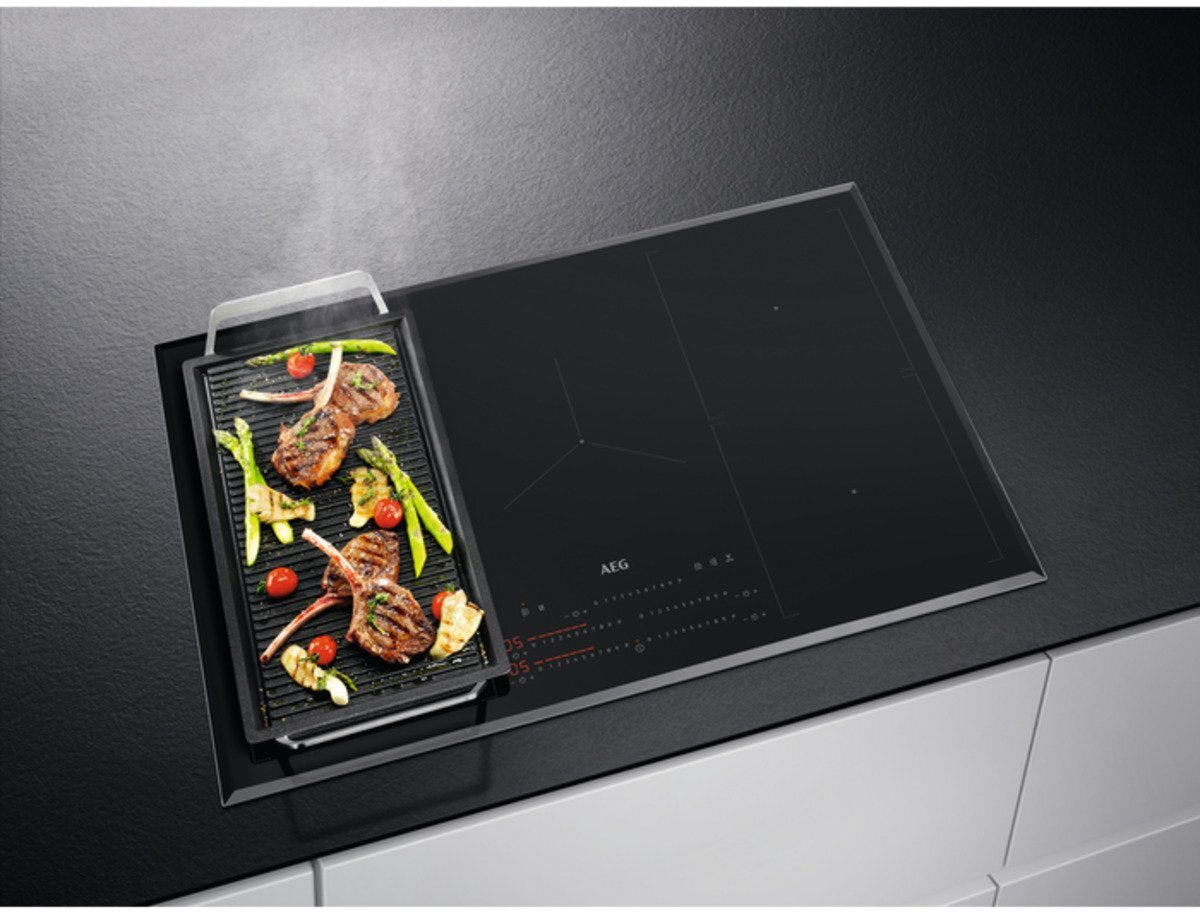 AEG IKE85751FB 78cm Induction Hob, Black Frameless