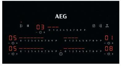 AEG IKE85751FB 78cm Induction Hob, Black Frameless