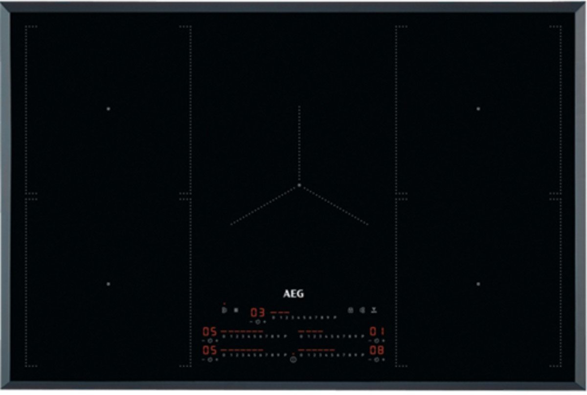 AEG IKE85751FB 78cm Induction Hob, Black Frameless