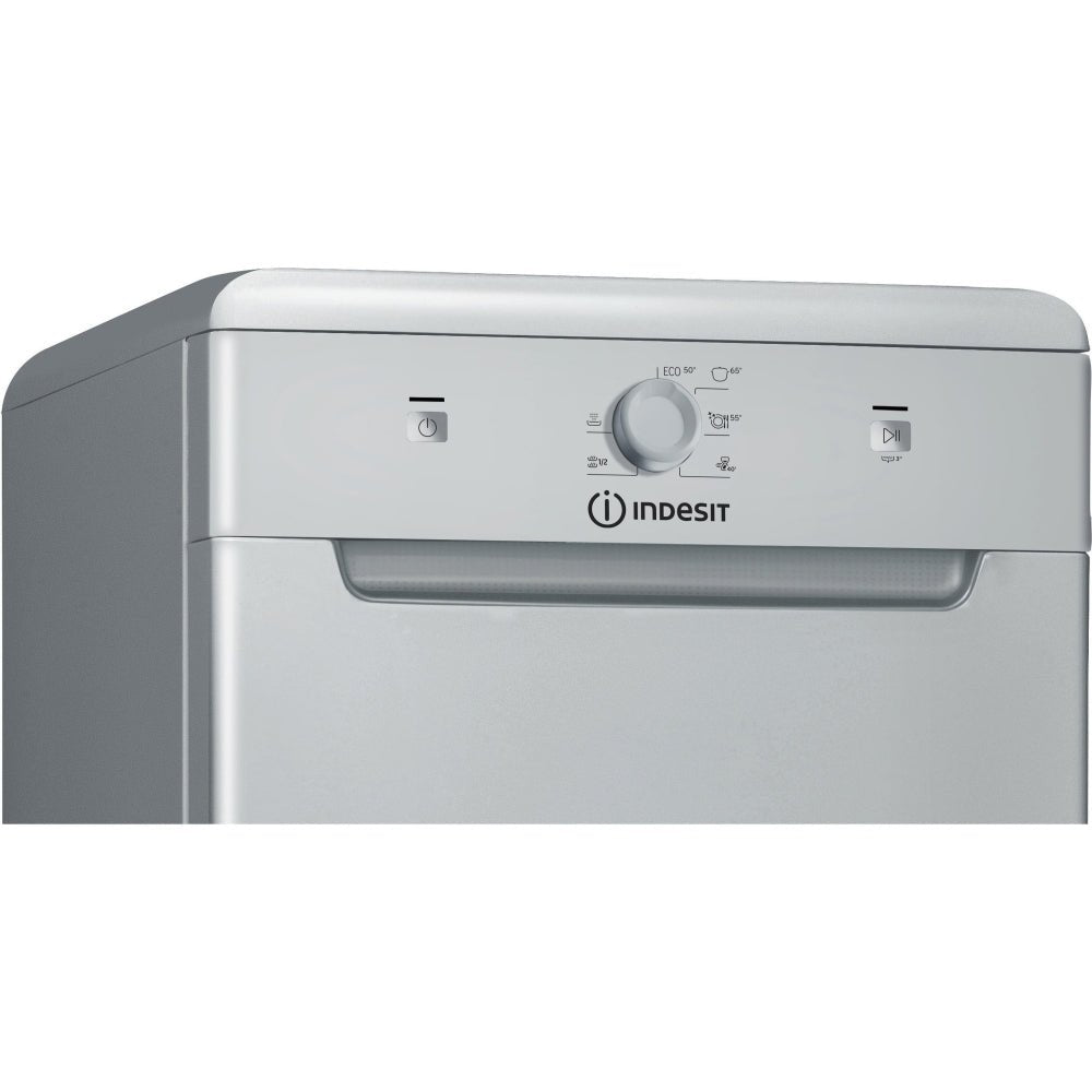 Indesit DF9E1B10SUK 45cm Slimline 9 Place Setting Dishwasher, Silver | Atlantic Electrics