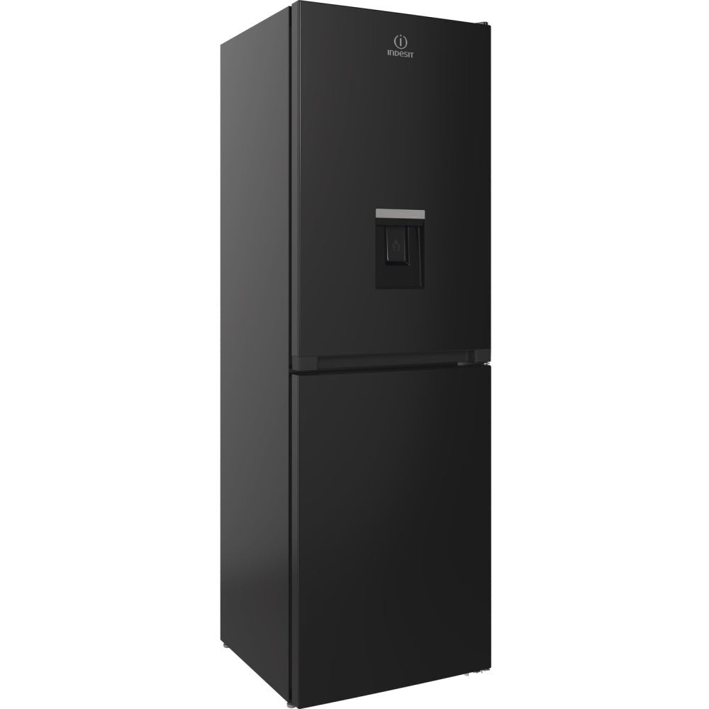 Indesit IBTNF60182BAQUAUK 50/50 No Frost Fridge Freezer With Water Dispenser, Black | Atlantic Electrics