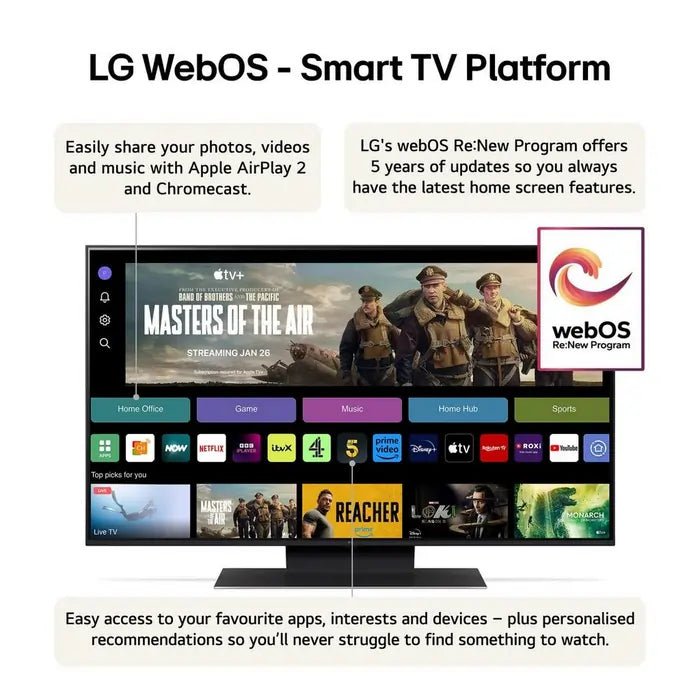 LG 43UT91006LA 43" 4K LED Smart Television, Ashed Blue | Atlantic Electrics