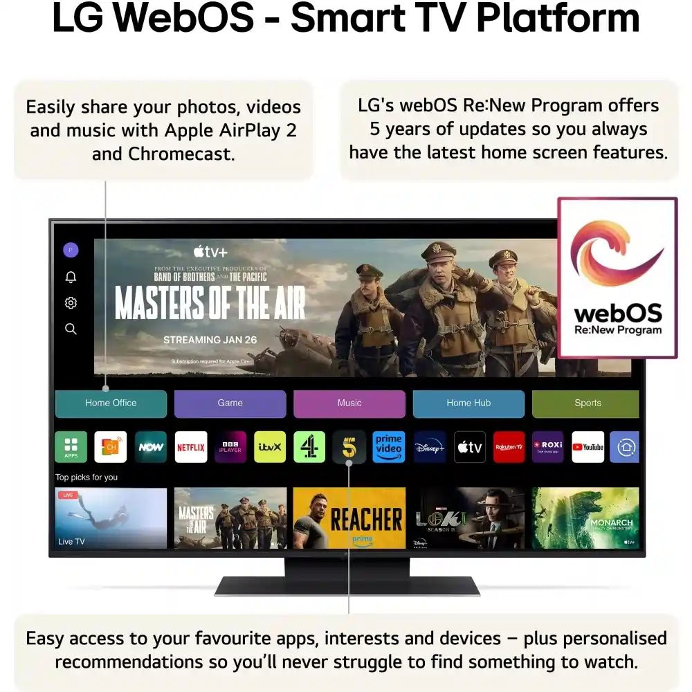 LG 50UT91006LA (2024) LED HDR 4K Ultra HD Smart TV, 50 inch with Freeview Play/Freesat HD, Ashed Blue | Atlantic Electrics