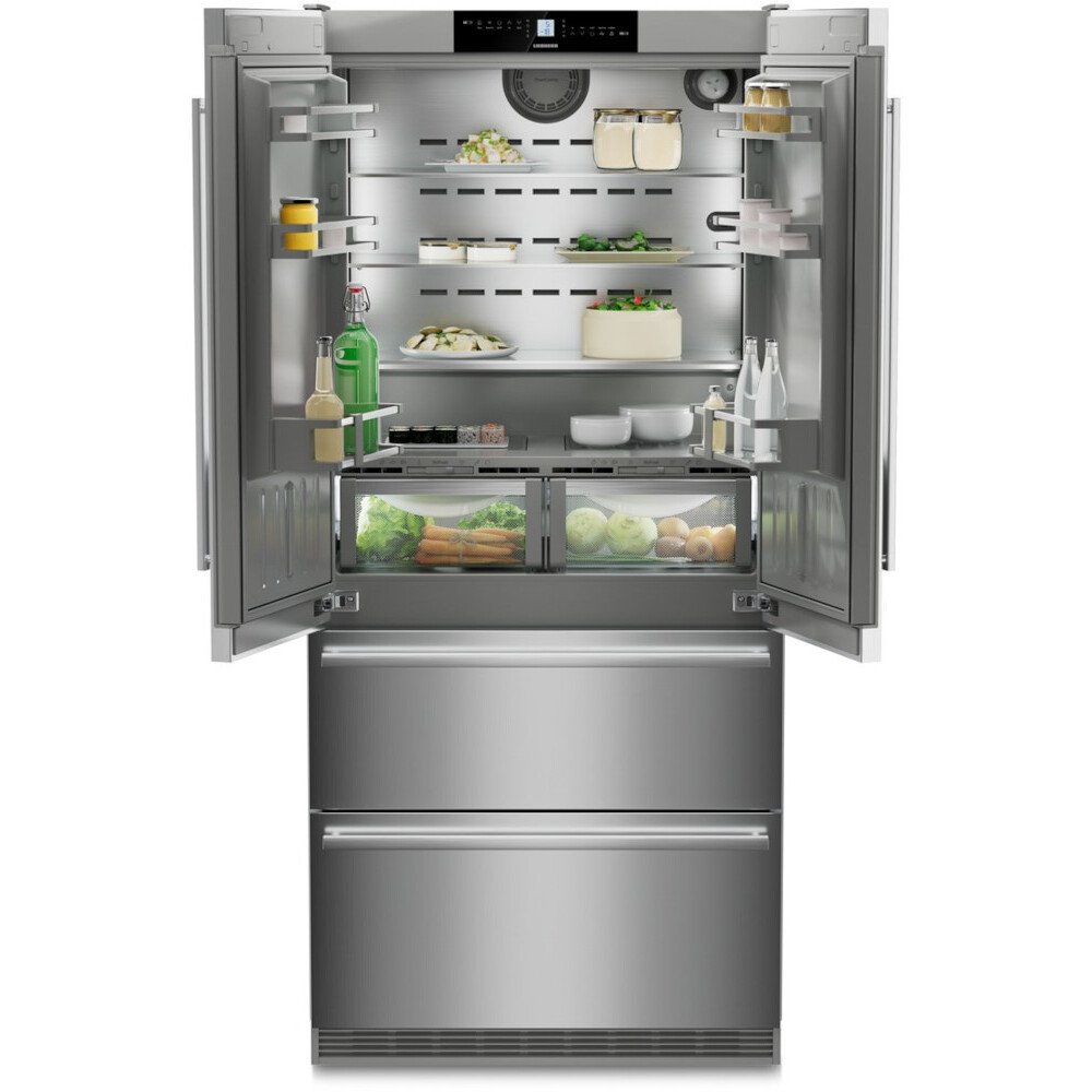 Liebherr CBNste 8872 American Fridge Freezer, Silver, E Rated | Atlantic Electrics