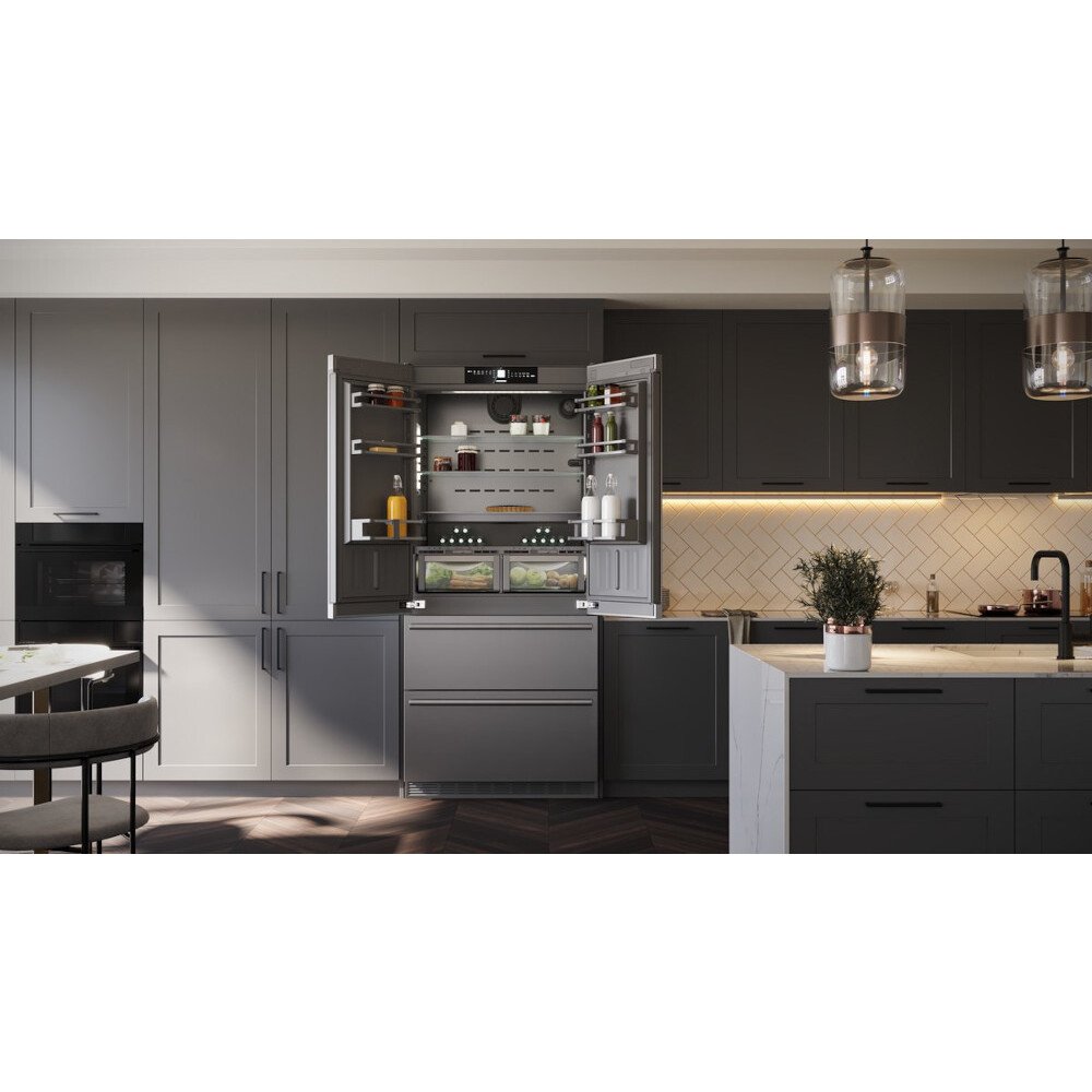 Liebherr CBNste 8872 American Fridge Freezer, Silver, E Rated | Atlantic Electrics