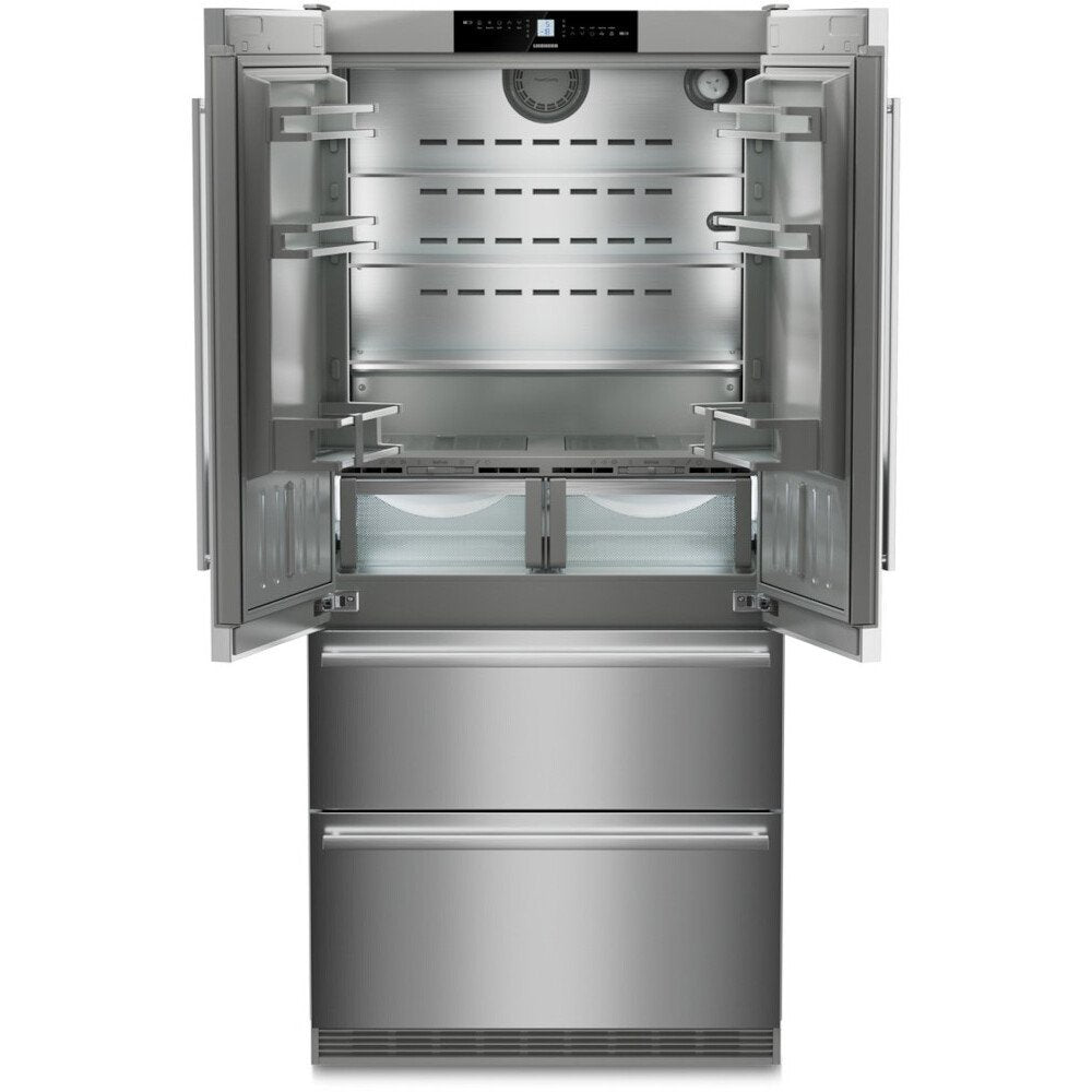Liebherr CBNste 8872 American Fridge Freezer, Silver, E Rated | Atlantic Electrics
