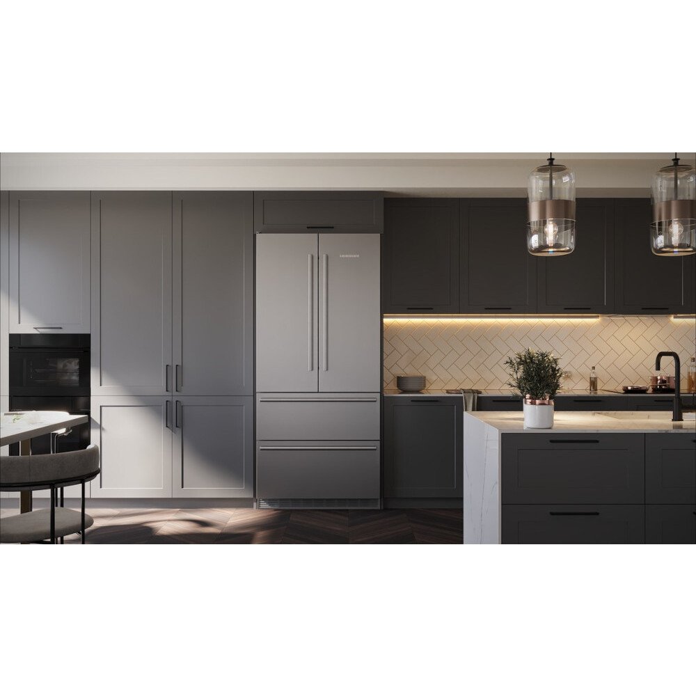 Liebherr CBNste 8872 American Fridge Freezer, Silver, E Rated | Atlantic Electrics