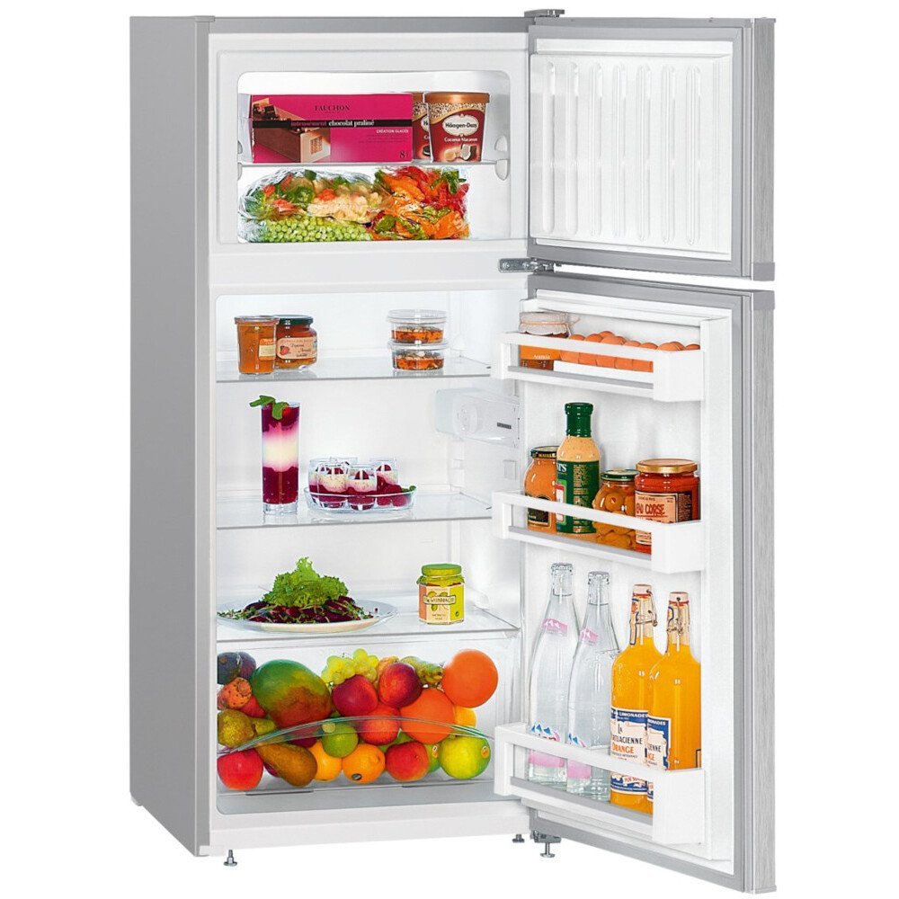 Liebherr CTele 2131 Low Frost Fridge Freezer, 80/20, Silver, E Rated | Atlantic Electrics
