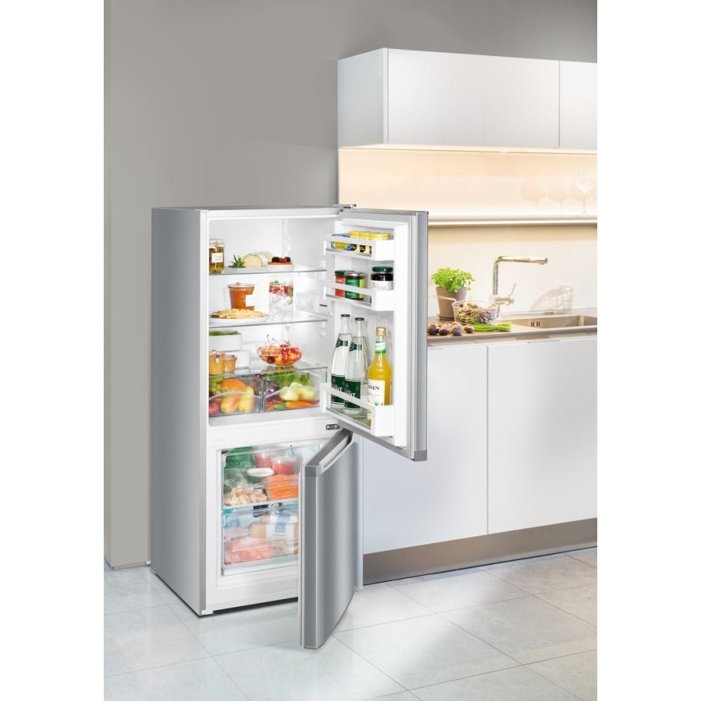 Liebherr CUele 2331 Low Frost Fridge Freezer, 60/40, Silver, E Rated | Atlantic Electrics