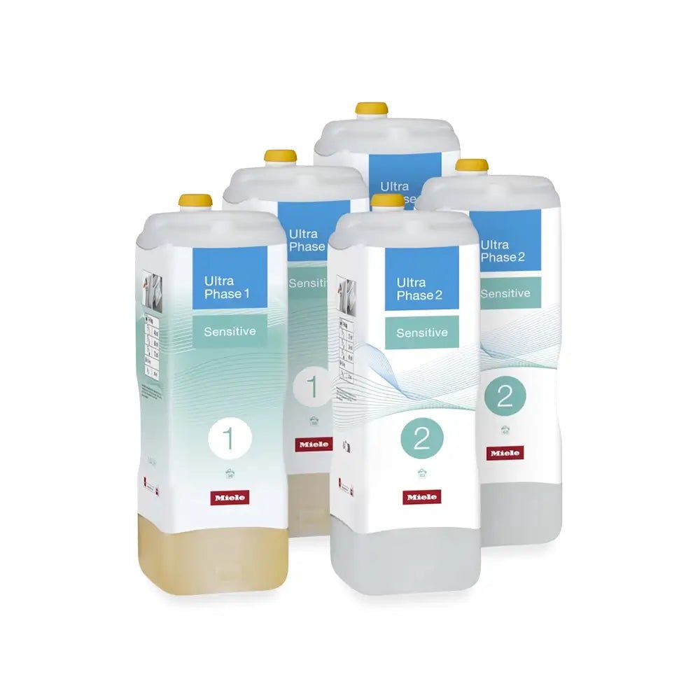 Miele 11717010 Set UltraPhase 1 and 2 Sensitive, 3x UltraPhase 1 and 2x UltraPhase 2, For Miele Washing Machines and Washer-Dryers with TwinDos | Atlantic Electrics