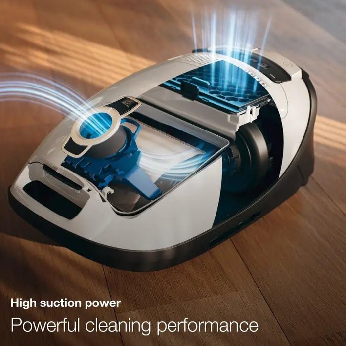 Miele Complete C3 Allergy 890W Bagged Cylinder Vacuum Cleaner - Lotus White | Atlantic Electrics