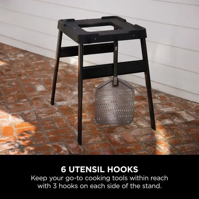 Ninja 4718J800EUUK Woodfire Universal Adjustable Stand & Side Table, Black | Atlantic Electrics