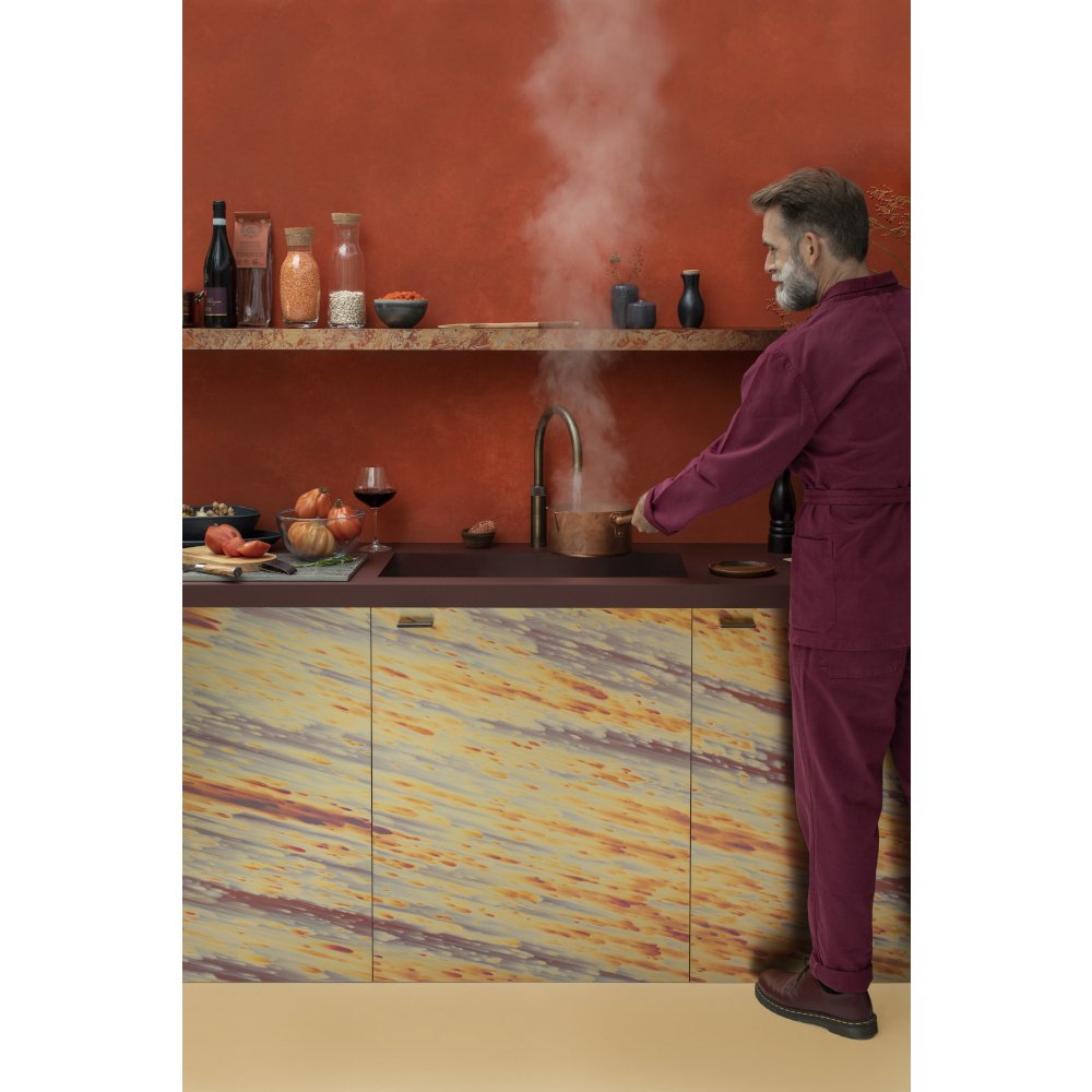 Quooker 3 in 1 Combi 2.2 Fusion Round Patinated Brass Boiling Water Tap | Atlantic Electrics