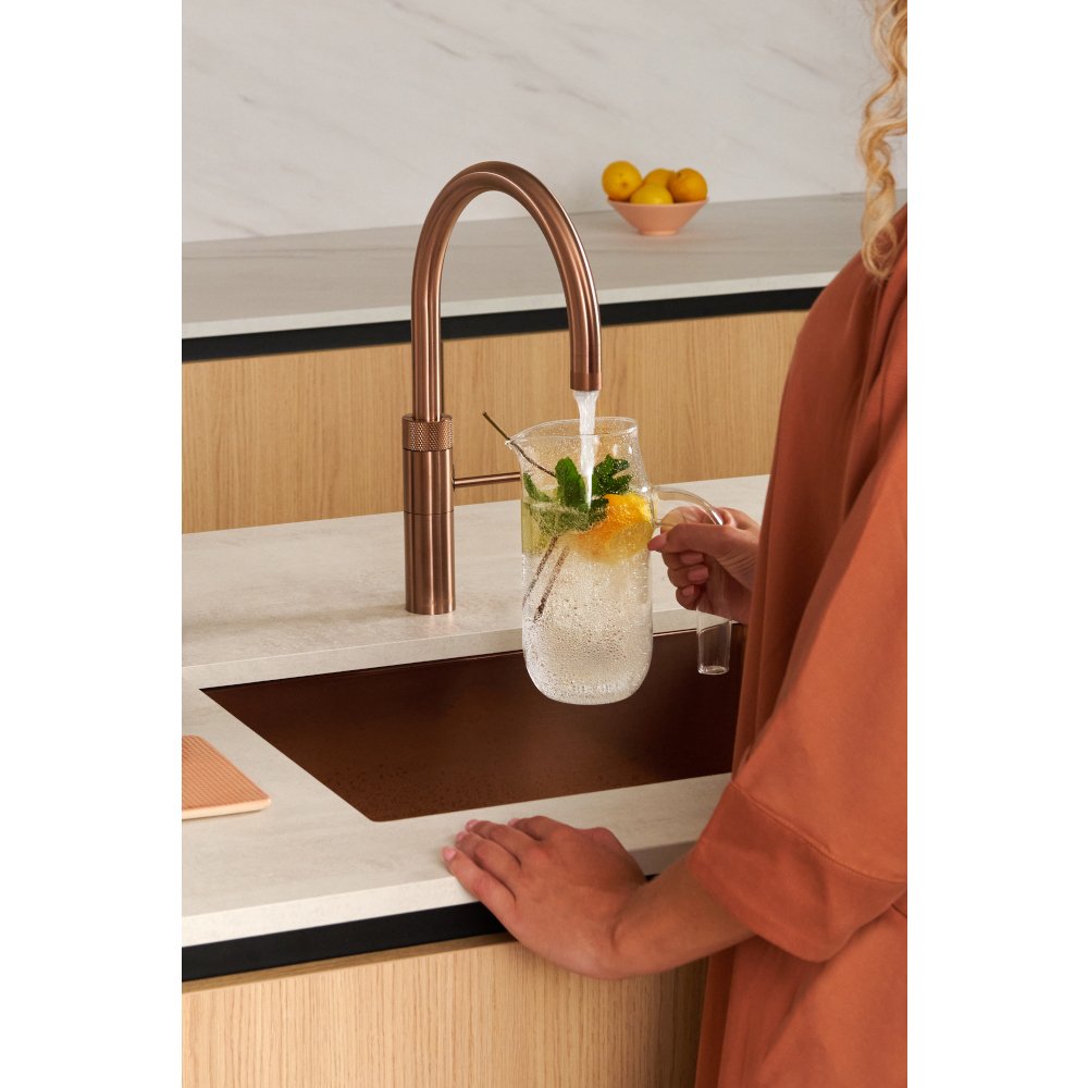 Quooker 3 in 1 Combi 2.2 Fusion Round Rose Copper Boiling Water Tap | Atlantic Electrics