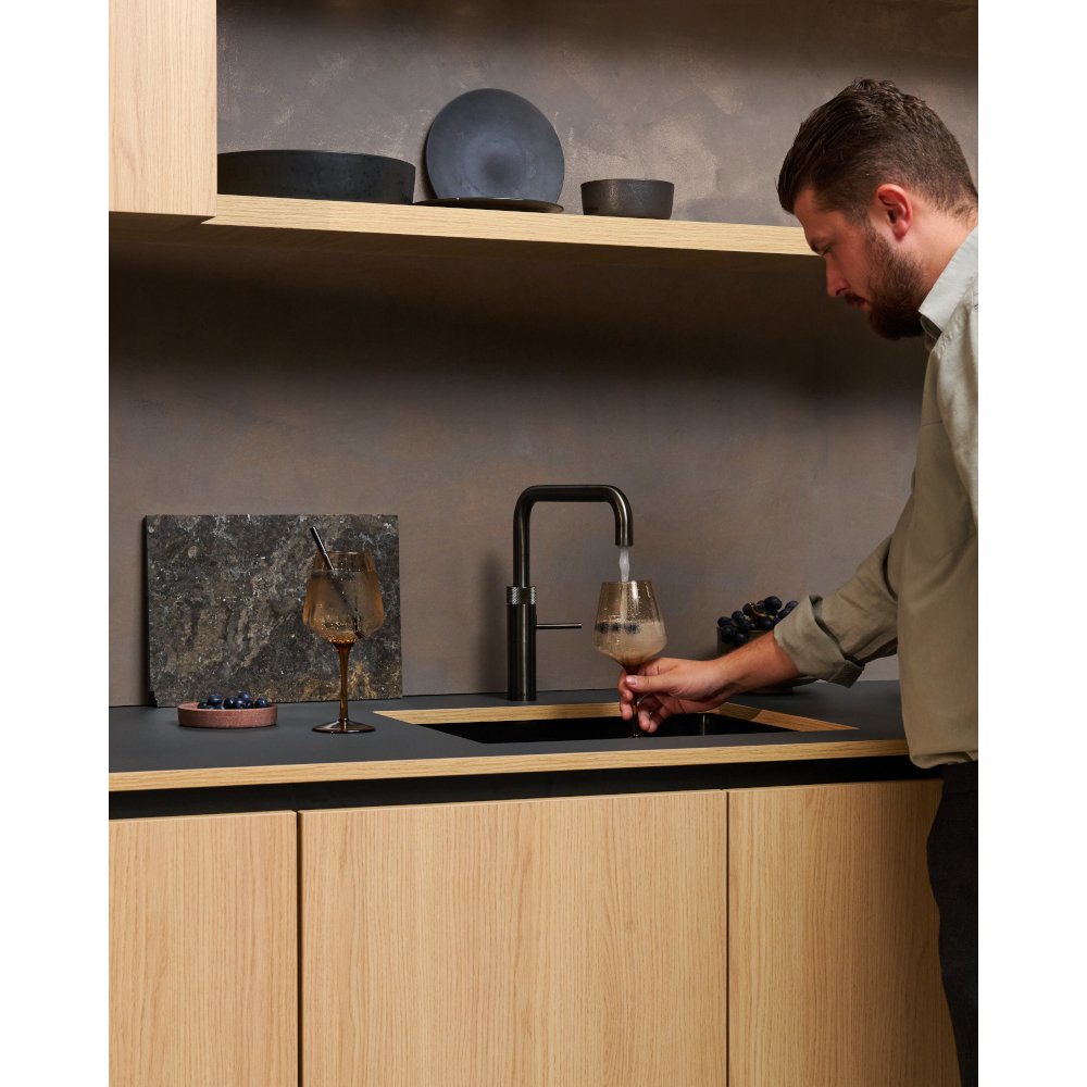 Quooker 3 in 1 Combi 2.2 Fusion Square Gunmetal Boiling Water Tap, Gun Metal | Atlantic Electrics