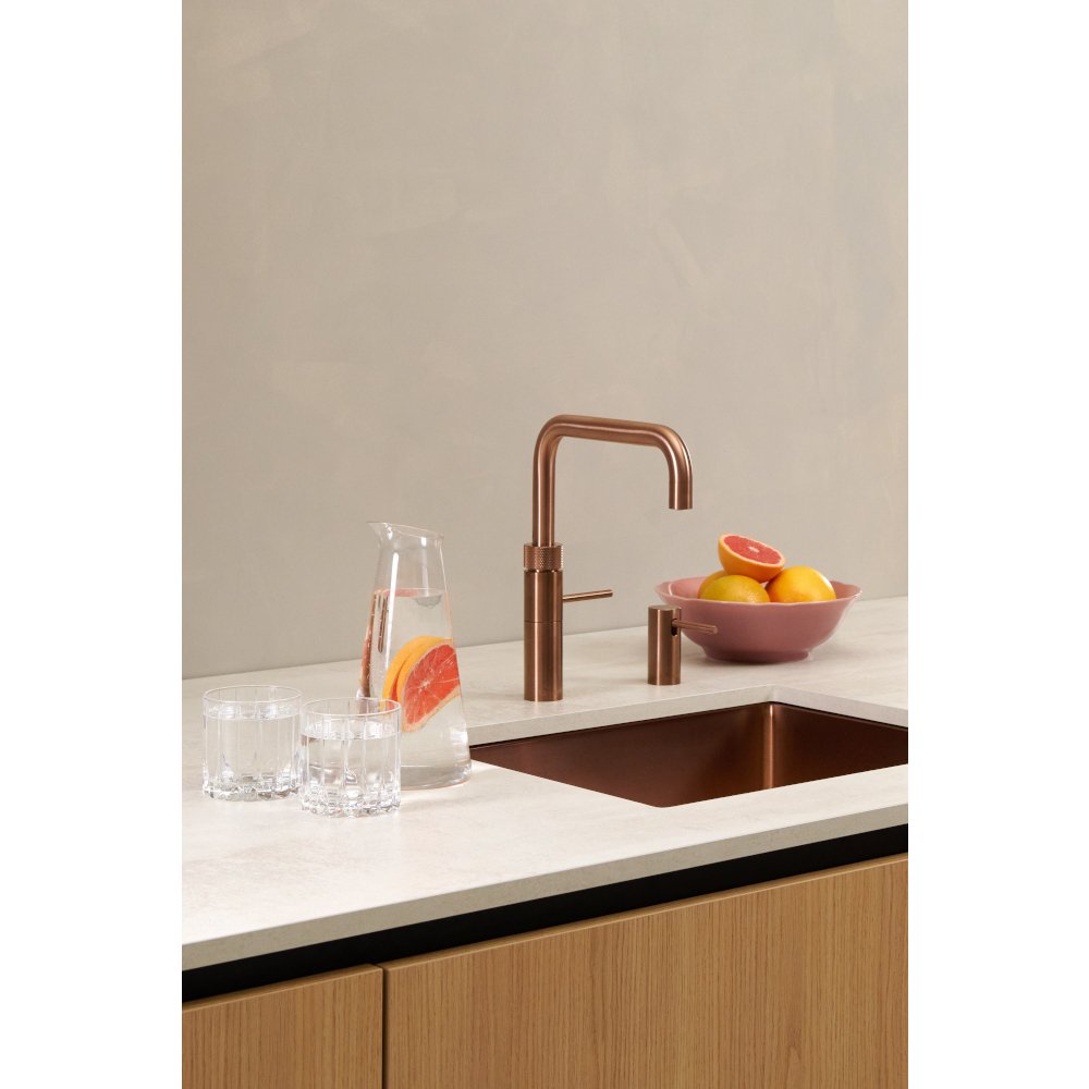 Quooker 3 in 1 Combi 2.2 Fusion Square Rose Copper Boiling Water Tap | Atlantic Electrics