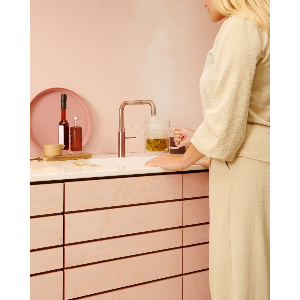 Quooker 3 in 1 Combi 2.2 Fusion Square Rose Copper Boiling Water Tap | Atlantic Electrics
