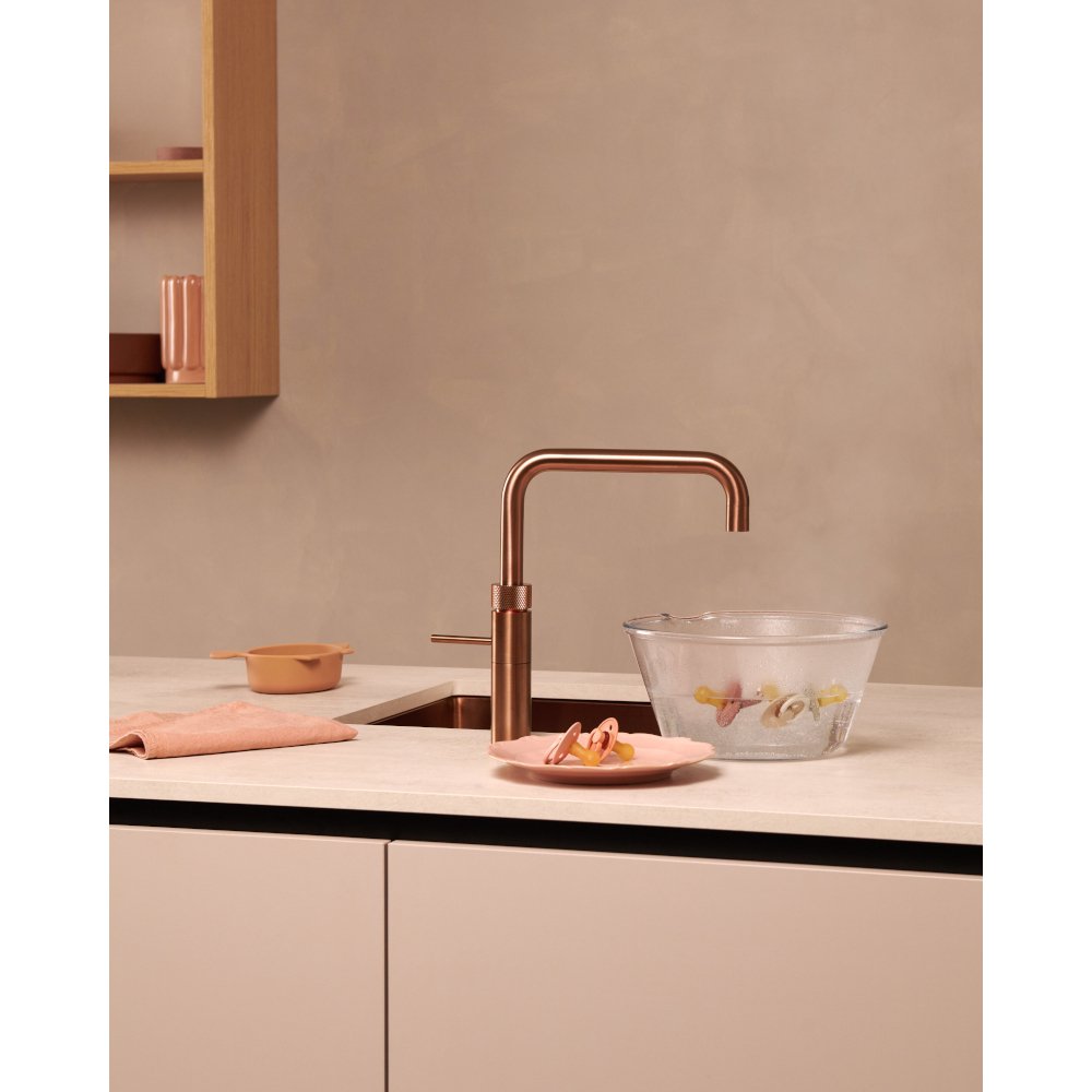 Quooker 3 in 1 Combi 2.2 Fusion Square Rose Copper Boiling Water Tap | Atlantic Electrics