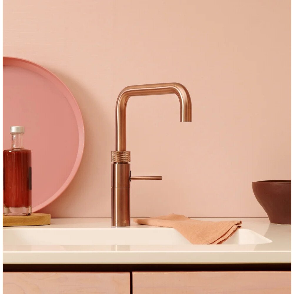 Quooker 3 in 1 Combi 2.2 Fusion Square Rose Copper Boiling Water Tap | Atlantic Electrics