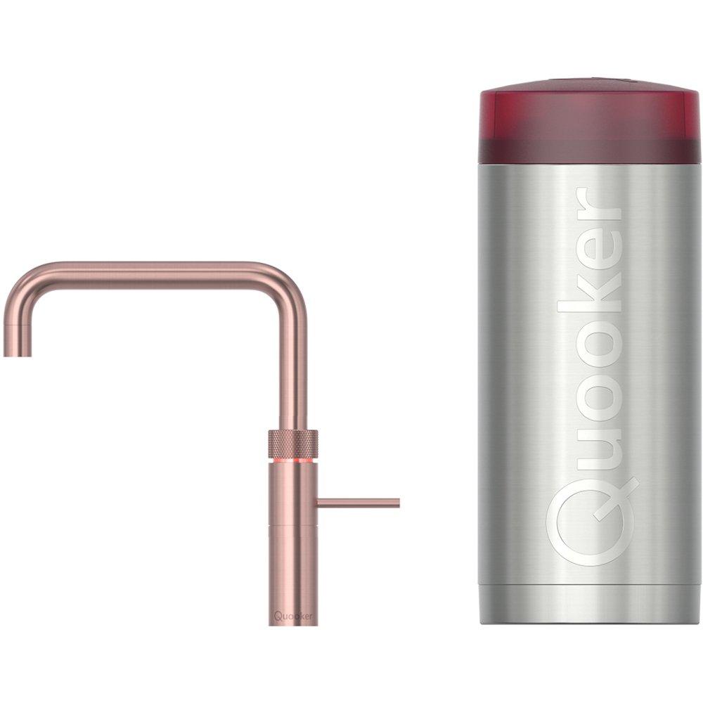 Quooker 3 in 1 Combi 2.2 Fusion Square Rose Copper Boiling Water Tap | Atlantic Electrics
